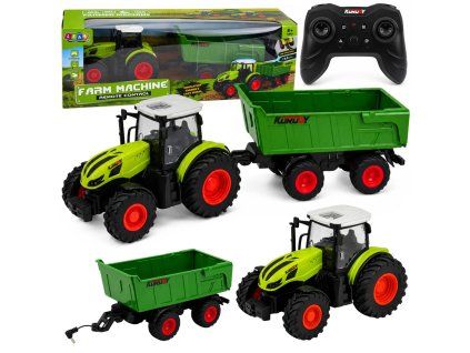 RC model traktor s vyklápěcím přívěsem Světla 1:24