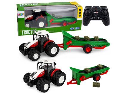 RC zemědělský traktor s pásovým dopravníkem 1:24