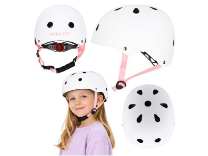 Dětská cyklistická přilba Trike Fix nastavitelná 48-54 cm bílá