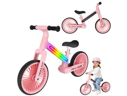 Rowerek biegowy Trike Fix Glow LED rozowy 181629
