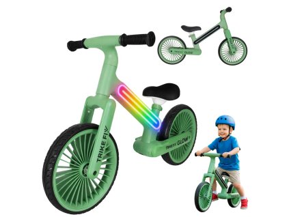 Odrážedlo Trike Fix Glow LED zelené