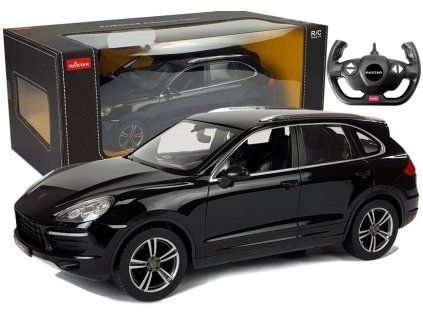 Černé RC auto Porsche Cayenne Turbo Rastar 1:14