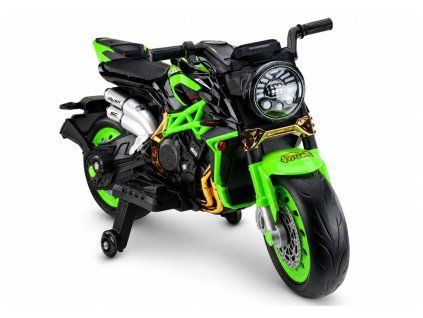 Elektrická motorka XW-07 LED kola Zelená