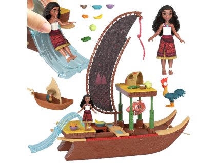 Panenka Mattel Disney Vaiana z "Moana 2" Sada loďka + příslušenství