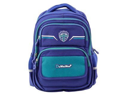 Školní dětský batoh tmavě modro-zelený s hrudním popruhem 20 l 38 cm