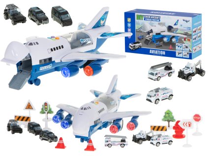 Samolot transporter z autami policja bok przod 90623%281%29