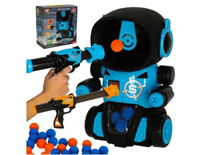 Dovednostní hra robot střílení na cíl + 2x pistole + kuličky