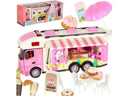 RC auto karavan 2,4 GHz světla růžové