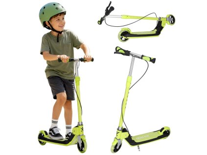 Hulajnoga dla dzieci TRIKE FIX dwukolowa LED skladana podwojne hamulce neon zielony 186676