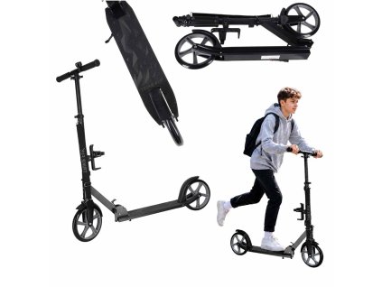 Hulajnoga miejska Trike Fix skladana kola 200mm czarno szara 186930