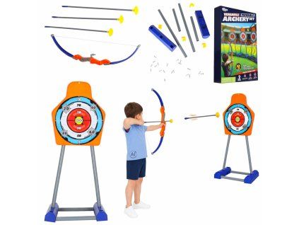 Luk dla dzieci strzalki ruchoma tarcza zestaw luczniczy strzelecki 188018