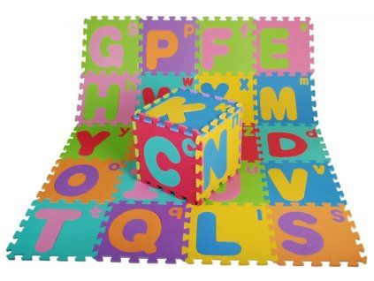 Pěnové puzzle Písmena Abeceda pro děti 3+ Hrací podložka