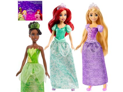 Panenky Mattel Disney Princess Sada 3 panenek Ariel + Tiana + Locika