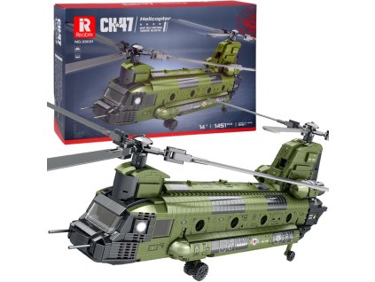 Licencovaná stavebnice Reobrix Vrtulník CH-47 Chinook 1458 dílků