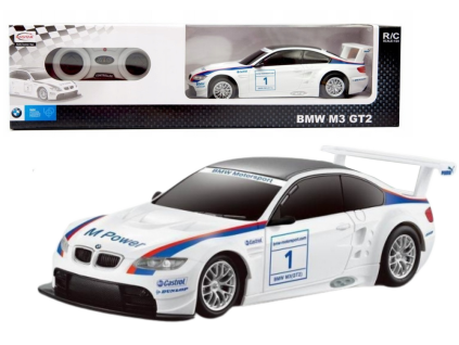 RC auto BMW M3 GT2 1:24 Bílé