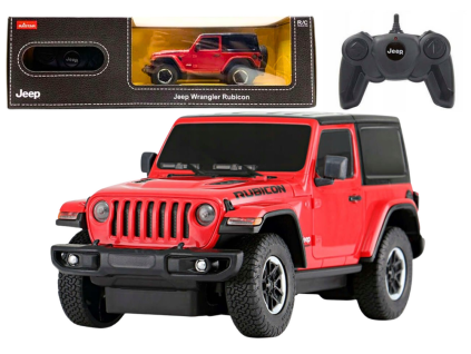 Červené RC auto JEEP Wrangler JL Rubicon Rastar 1:24