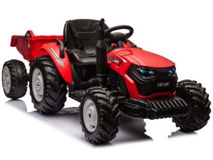 Elektrický traktor HC-306 24 V s přívěsem Červený