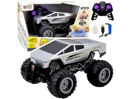 RC auto terénní off-road dálkově ovládané 1:16 stříbrné