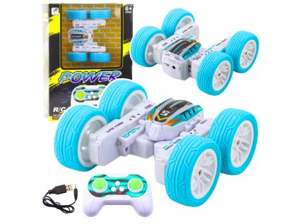 RC auto terénní akrobatické 360° modré 1:32