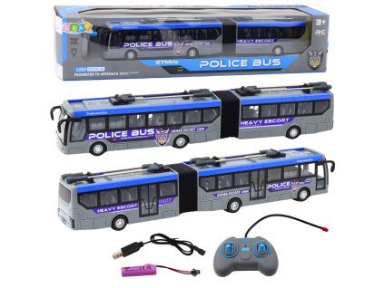 RC autobus policejní kloubový 1:32 šedý