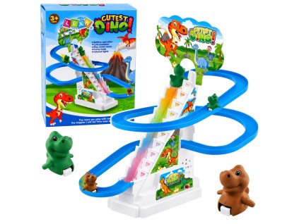 Herní dráha pro dinosaury pohyblivé schody figurky
