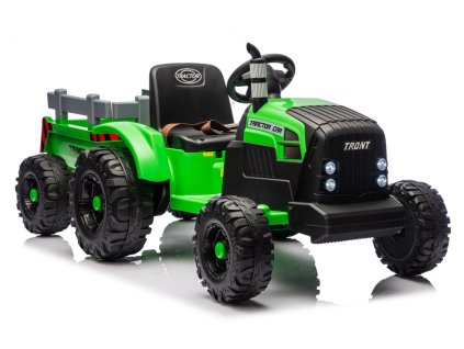 Elektrický traktor CH9959B s přívěsem 24 V světle zelený