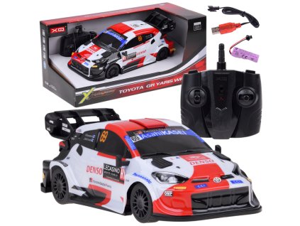 RC auto Toyota GR Yaris WRC rally 1:14 červeno bílé