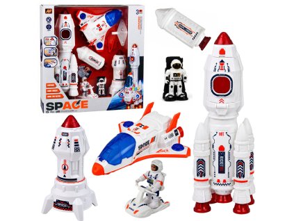 Vesmírná sada Rakety Raketoplán Modul Astronauti Světla Zvuky