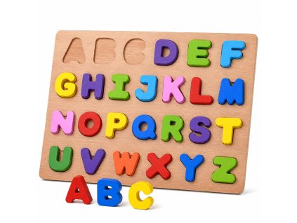 Puzzle Vzdělávací Abeceda Písmenka dřevěné 26 dílků
