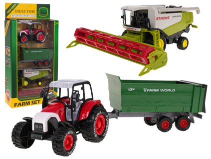 Sada zemědělských vozidel Traktor + Kombajn