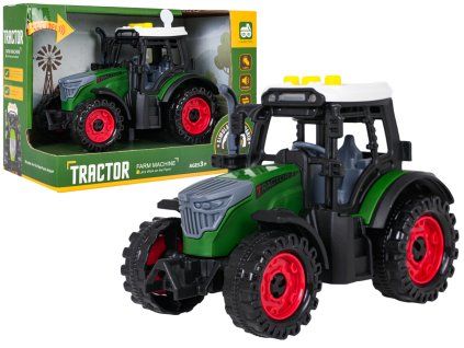 Traktor se světly a zvukem Tmavě zelený