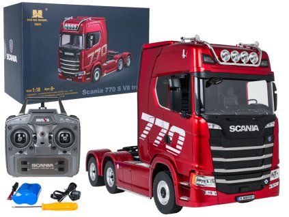 RC nákladní auto Scania 770S 1:18 Červené