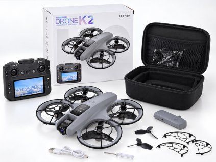 Dron s kamerou dálkově ovládaný + ovladač s LCD displejem 13