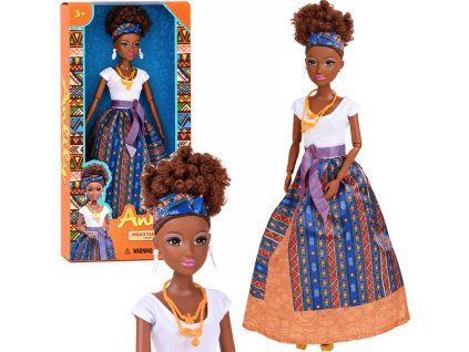 Panenka Anlily v barevném stylu afrického svátku Kwanzaa