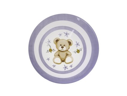 Dětská miska LUMINARC Medvídek 16.5 cm fialová