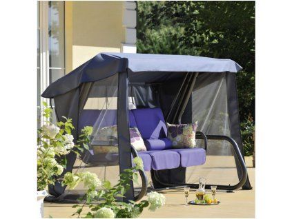 Stříška s moskytiérou na houpačku Rimini / Venezia Antracit PATIO