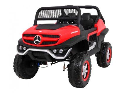 Elektrické autíčko Mercedes Unimog červené