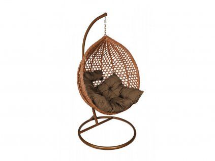 Zahradní houpací závěsné křeslo TROPICAL BROWN