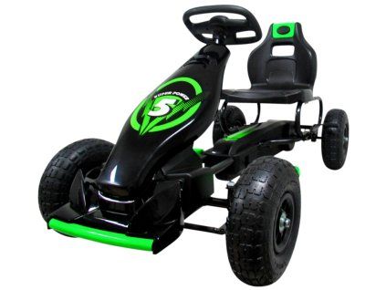 Dětská šlapací motokára Monster GREEN