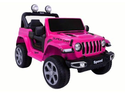 Elektrické autíčko Jeep Wrangler Rubicun lakované růžové