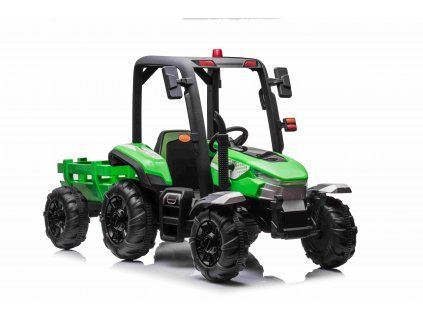Elektrický traktor s přívěsem Blast 2x200W zelený