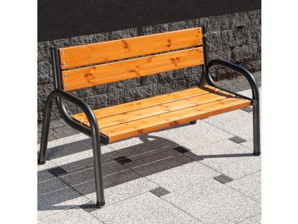 Zahradní dřevěná lavička s opěradlem Park Lux 150 x 74 x 86 cm PATIO