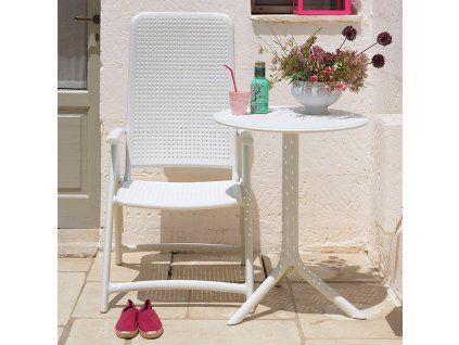Plastový zahradní stůl Step Bianco 60,5 cm NARDI