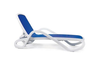 Plastové zahradní lehátko Alfa Bianco / Blue NARDI