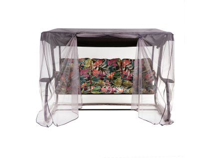 Zahradní houpačka s moskytiérou a s bočními stolky Celebes Plus Black Edition G052-23IB PATIO