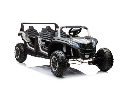 Elektrické autíčko Buggy UTV čtyřmístné 24V nafukovací kola bílé