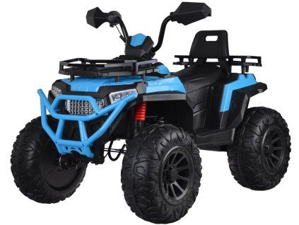 Dětská elektrická čtyřkolka 4x4 s plynovým tlumičem v rukojeti modrá
