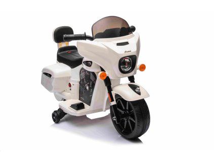 Dětská elektrická motorka Chopper INDIAN bílá 1