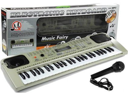 Dětský keyboard s příslušenstvím - mikrofon, USB