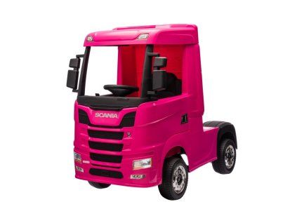 Elektrický kamión Scania 500R 4x45W 2x12V 7AH růžový